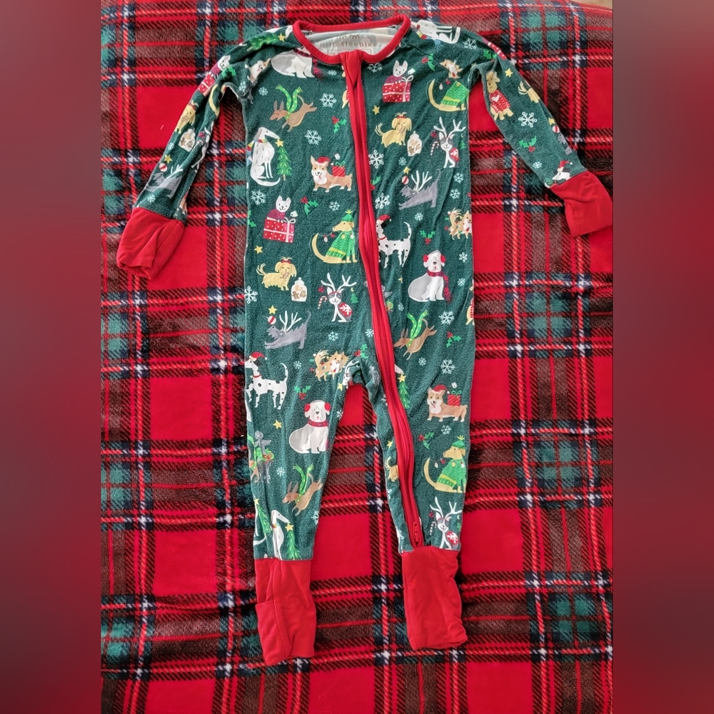 Little Sleepies Christmas Dogs 6-12 Months